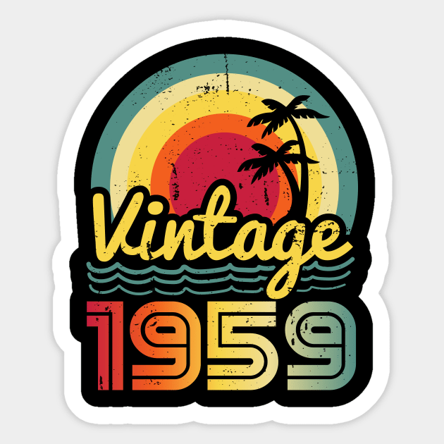 Vintage 1959 Made in 1959 64th birthday 64 years old Gift Sticker by Winter Magical Forest